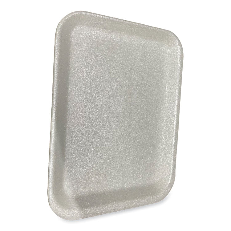 Meat Trays, #4S, 9.5 x 7.25 x 0.5, White, Foam, 500/Carton