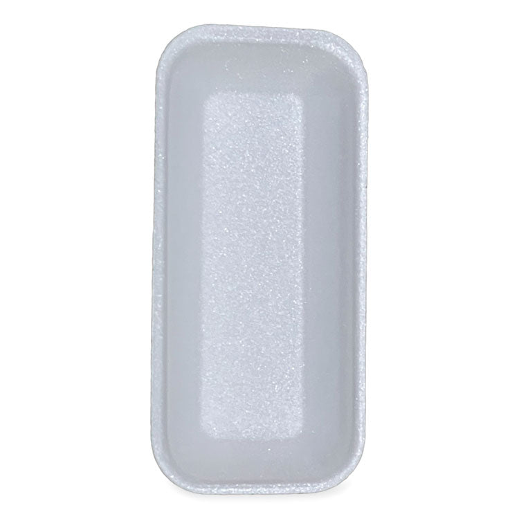 Meat Trays, #1.5, 8.38 x 3.94 x 1.1, White, Foam, 1,000/Carton