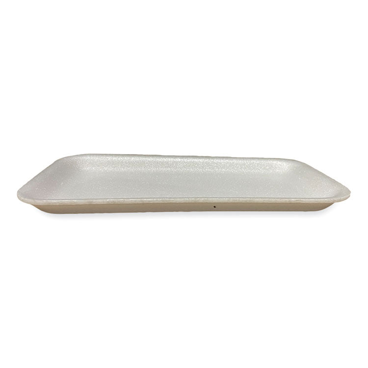 Meat Trays, #17S, 8.5 x 4.69 x 0.64, White, Foam, 500/Carton