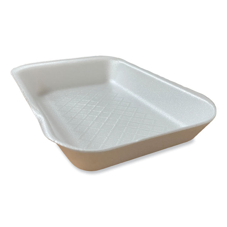 Meat Trays, #2D, 8.56 x 6.1 x 1.2, White, Foam, 500/Carton