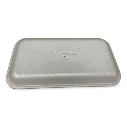 Meat Trays, #17S, 8.5 x 4.69 x 0.64, White, Foam, 500/Carton