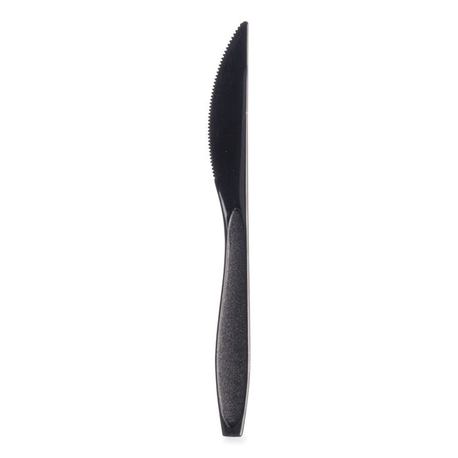 Reliance Mediumweight Cutlery, Knife, Plastic, Black, 1,000/Carton