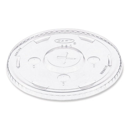 Straw-Slot Cold Cup Lids, Fits 30 oz to 32 oz Cold Cups, Plastic, Clear, 50/Sleeve, 20 Sleeves/Carton