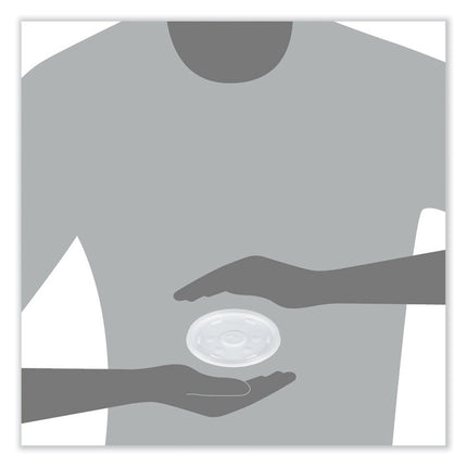 Cold Cup Lids, Fits 8 oz to 32 oz Cold Cups/Containers, Plastic, Translucent, 100/Sleeve, 10 Sleeves/Carton