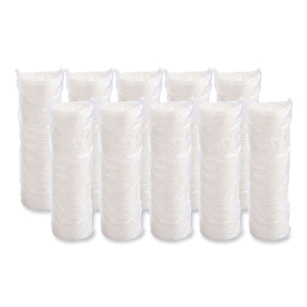 Lift n' Lock Plastic Hot Cup Lids, Fits 8 oz Hot Cups, White, 1,000/Carton