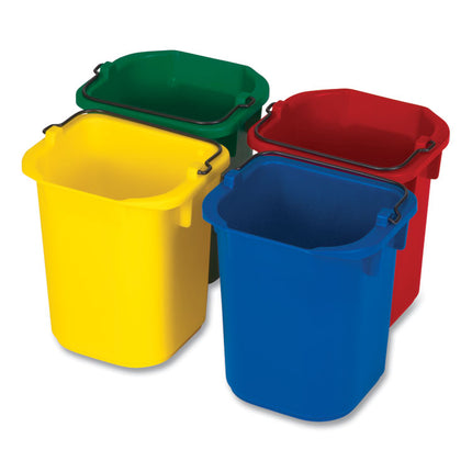 5-Quart Disinfecting Utility Pail, Plastic, Yellow, 4/Carton