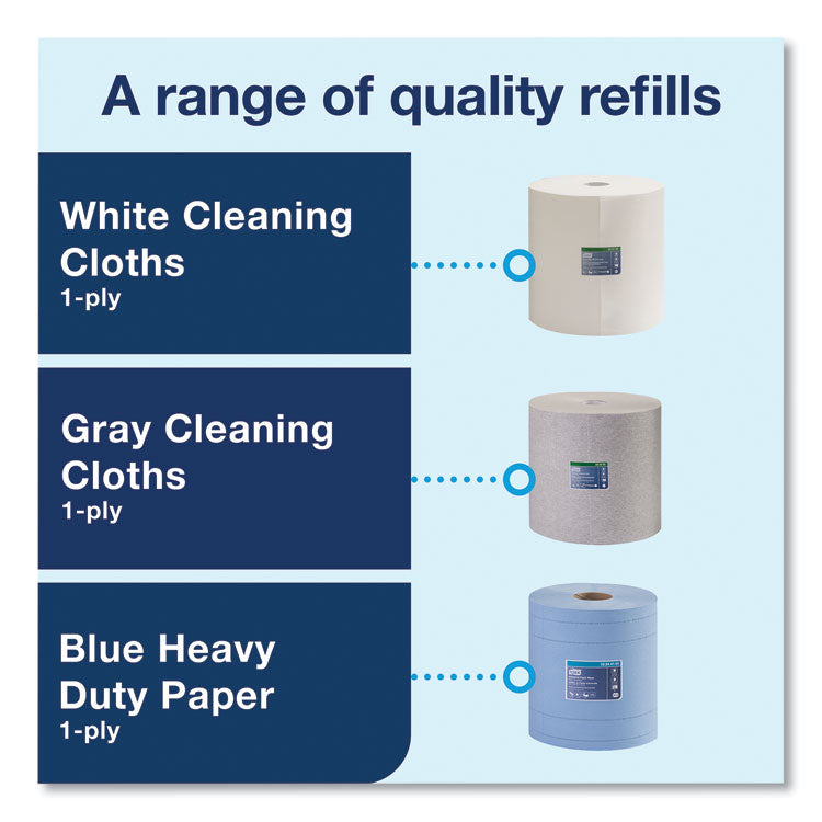 Heavy-Duty Cleaning Cloth, 1-Ply, 12.6" X 912.2 Ft, White