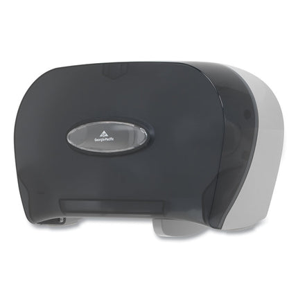 Two-Roll Bathroom Tissue Dispenser, 13.56 x 5.75 x 8.63, Smoke