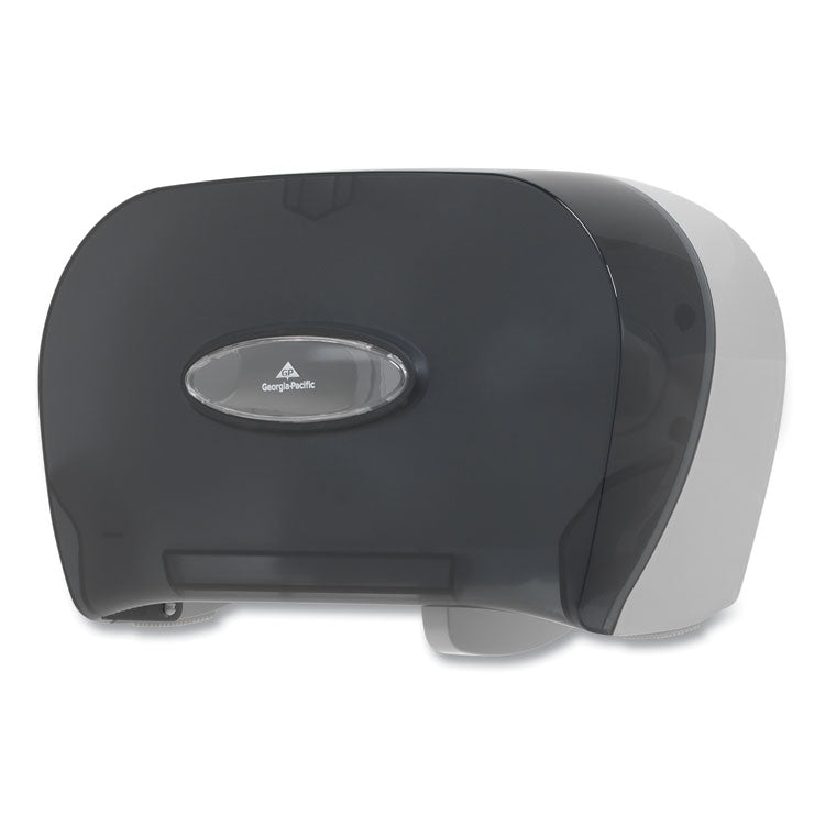 Two-Roll Bathroom Tissue Dispenser, 13.56 x 5.75 x 8.63, Smoke