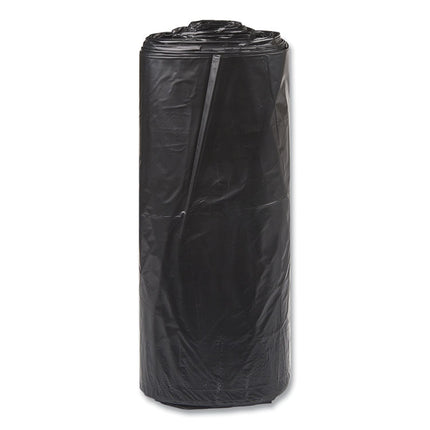 Low-Density Commercial Can Liners, 60 gal, 1.5 mil, 38" x 58", Black, Interleaved Roll, 20 Bags/Roll, 5 Rolls/Carton