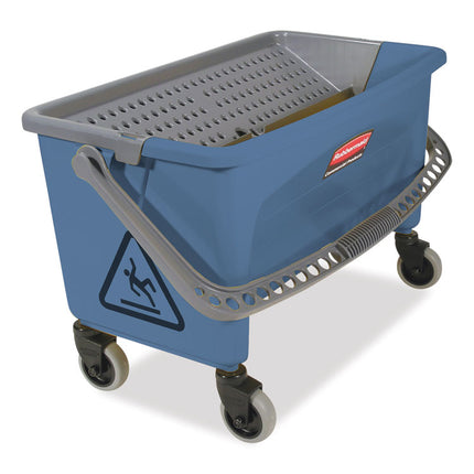 Microfiber Finish Bucket, with Lid, 3 gal, Blue