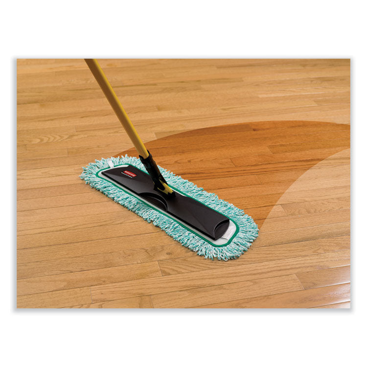 Hygen Dust Mop Heads With Fringe, Green, 60 In., Microfiber, Cut-End