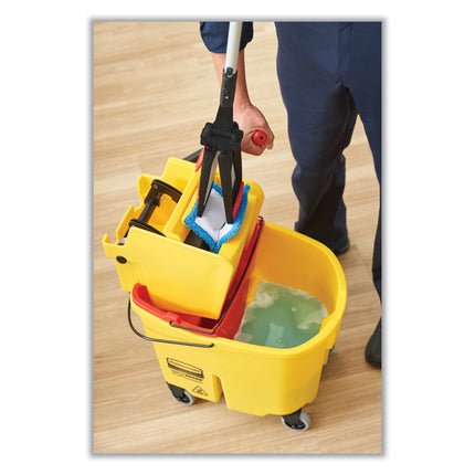 Wavebrake 2.0 Bucket/wringer Combos, Down-Press, 44 Qt, Plastic, Yellow