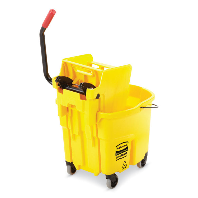 Wavebrake 2.0 Bucket/wringer Combos, Side-Press, 35 Qt, Plastic, Yellow