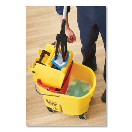 Wavebrake 2.0 Bucket/wringer Combos, Down-Press, 35 Qt, Plastic, Yellow