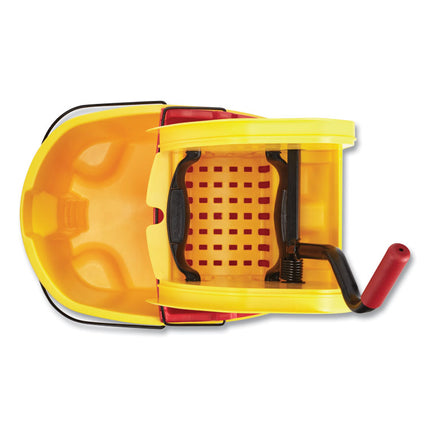 Wavebrake 2.0 Bucket/wringer Combos, Down-Press, 35 Qt, Plastic, Yellow