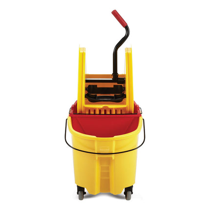 Wavebrake 2.0 Bucket/wringer Combos, Down-Press, 35 Qt, Plastic, Yellow