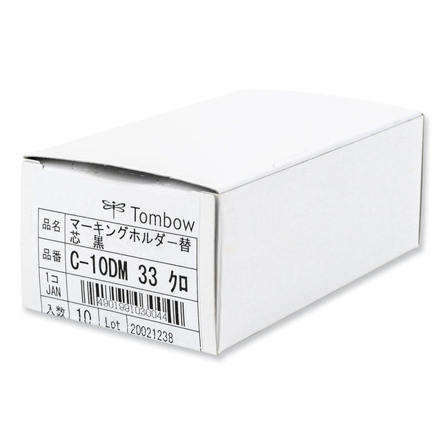 Mechanical Wax-Based Marking Pencil Refills. 4.4 Mm, Black, 10/box