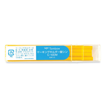 Mechanical Wax-Based Marking Pencil Refills. 4.4 Mm, Yellow, 10/box