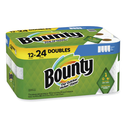 Select-a-Size Kitchen Roll Paper Towels, 2-Ply, 5.9 x 11, White, 82 Sheets/Double Roll, 12 Rolls/Carton