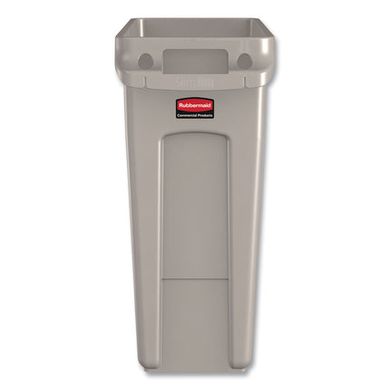 Slim Jim with Venting Channels, 16 gal, Plastic, Beige, 4/Carton
