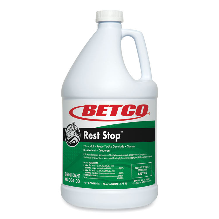 Rest Stop Non-Acid Bowl And Restroom Cleaner, Floral Fresh Scent, 1 Gal Bottle, 4/carton