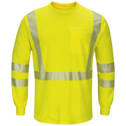 Bulwark® Men's Lightweight FR Hi-Visibility Long Sleeve T-Shirt / SMK8HV