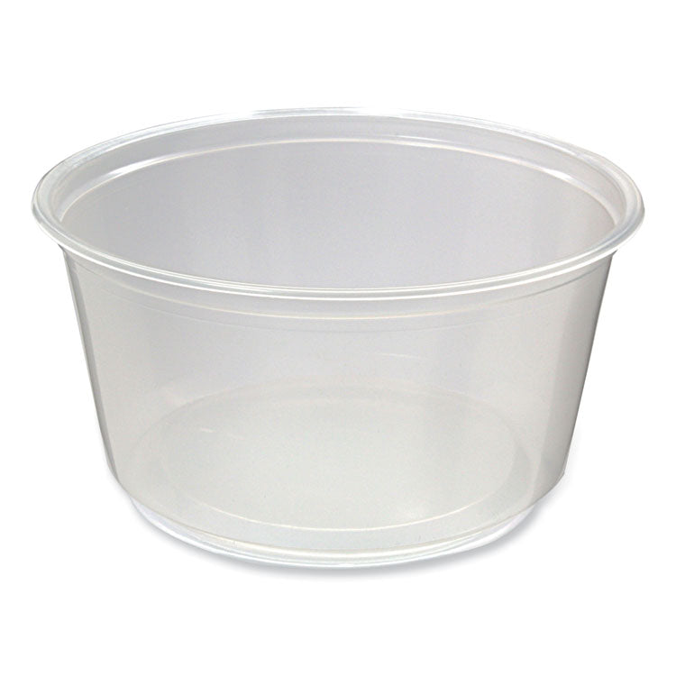 Microwavable Deli Containers, 12 oz, 4.6" Diameter x 2.3" h, Clear, Plastic, 500/Carton