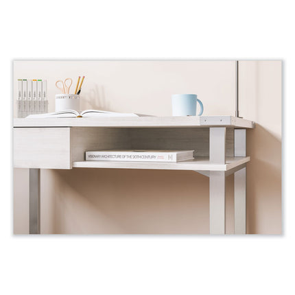 Mirella SOHO Desk with Drawer, 36.25" x 22.25" x 30", Gray