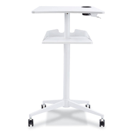 VUM Mobile Workstation, 30.75" x 22.28" x 36.12" to 48.25", White