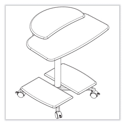 Eastwinds Series FPD Computer Table, 28.5" x 26" x 29.5", Medium Cherry