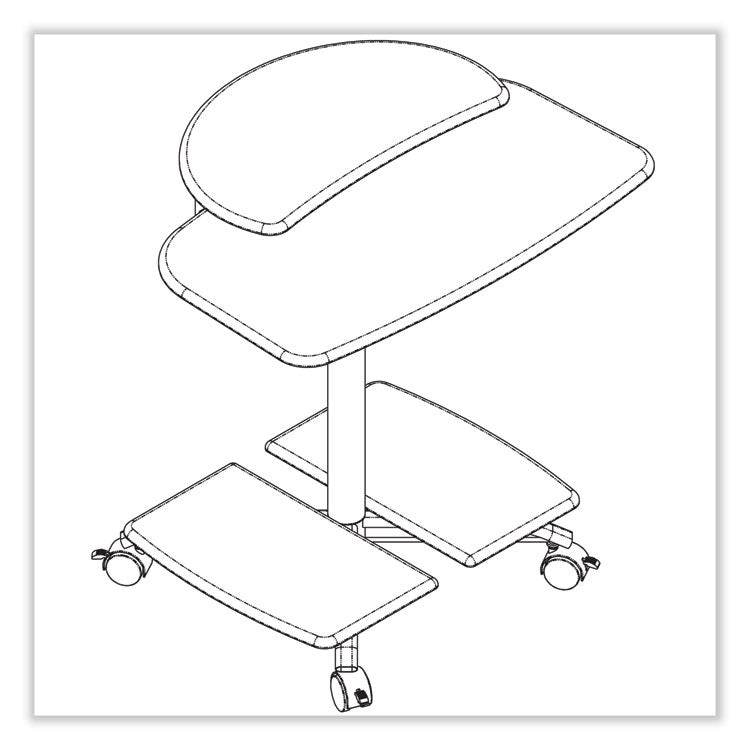 Eastwinds Series FPD Computer Table, 28.5" x 26" x 29.5", Medium Cherry
