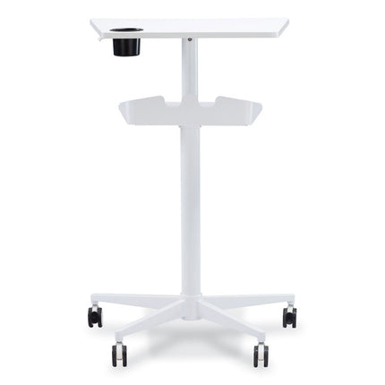 VUM Mobile Workstation, 30.75" x 22.28" x 36.12" to 48.25", White