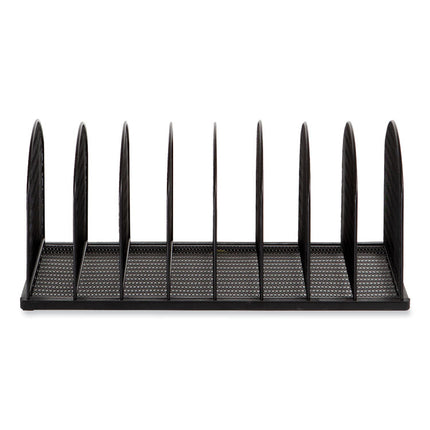Onyx Mesh Desk Organizer, Eight Upright Sections, Letter to Legal Size Files, 19.25 x 10.87 x 8.5, Black