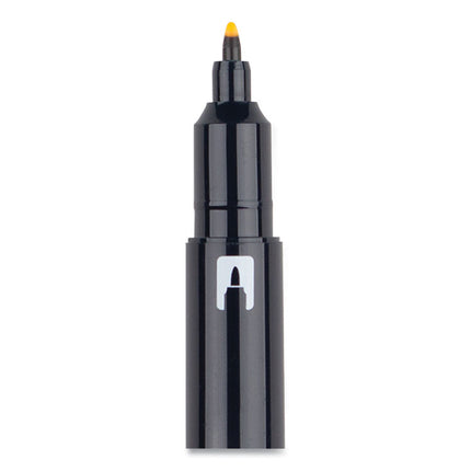 Highlighters, Golden Yellow Ink, Bullet/Chisel Tip, Golden Yellow Barrel, 10/Box