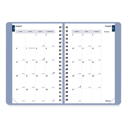 Academic Daily/Monthly Planner, 8 x 5, Cyan Cover, 12-Month (Aug to July): 2024 to 2025