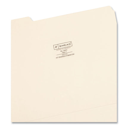 Manila File Folders, 1/3-Cut Tabs: Left Position, Letter Size, 0.75" Expansion, Manila, 100/Box