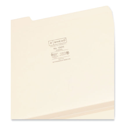 Expandable Heavyweight File Folders, 1/3-Cut Tabs: Assorted, Letter Size, 1.5" Expansion, Manila, 50/Box