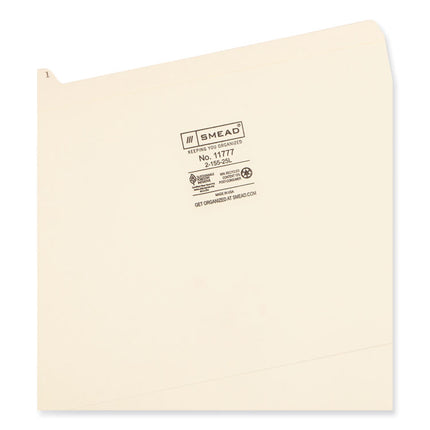 Indexed File Folder Sets, 1/5-Cut Prelabeled Tabs: A to Z, Letter Size, 0.75" Expansion, Manila, 25/Set