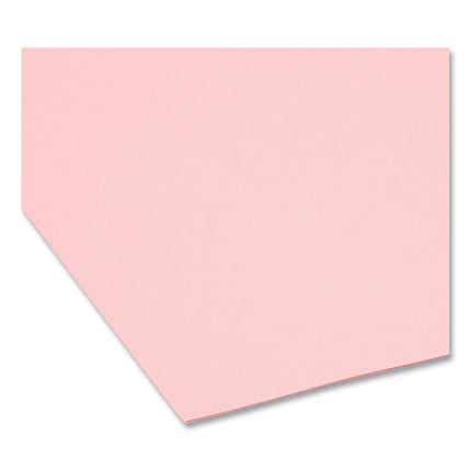 Reinforced Top Tab Colored File Folders, Straight Tabs, Letter Size, 0.75" Expansion, Pink, 100/Box