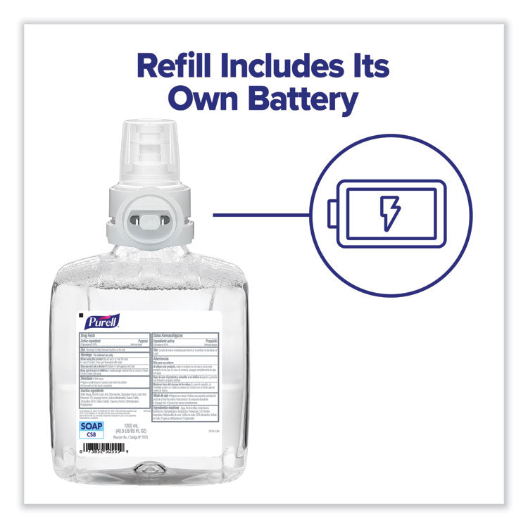 Professional HEALTHY SOAP Mild Foam Refill, For CS8 Dispensers, Fragrance-Free, 1,200 mL, 2/Carton