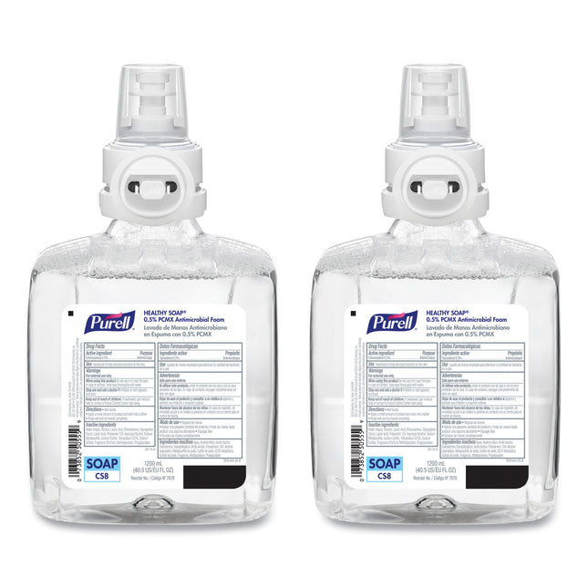 Healthcare HEALTHY SOAP 0.5% PCMX Antimicrobial Foam Refill, For CS8 Dispensers, Light Floral Scent, 1,200 mL, 2/Carton