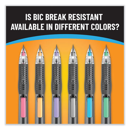 Break-Resistant Mechanical Pencils with Erasers, 0.7 mm, HB (#2), Black Lead, Assorted Barrel Colors, 2/Pack