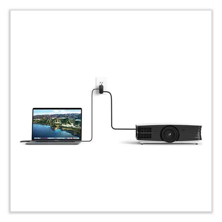 Connect 46.5W Multi-Port Power Hub for USB-C Laptop or Nintendo Switch, 3 Ports, Black