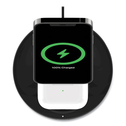 BOOST CHARGE Pro 2-in-1 Wireless Charger Stand, 15 W, Black