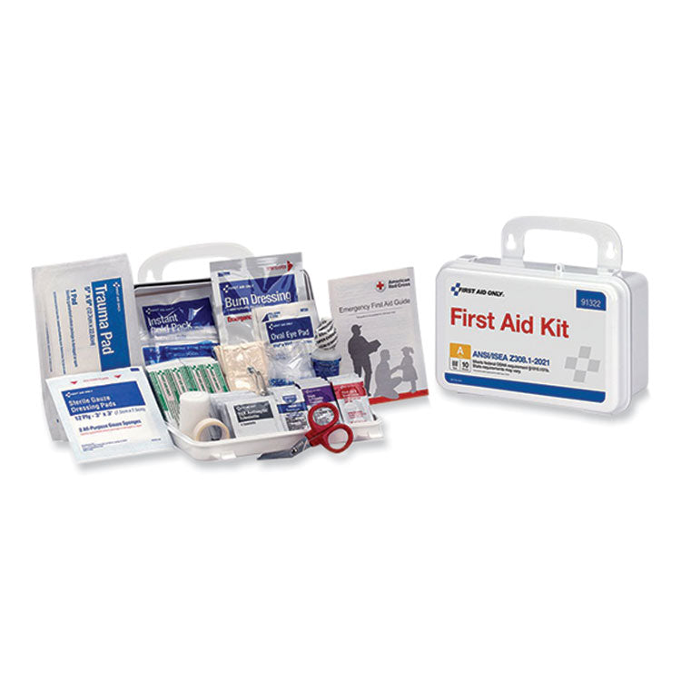 ANSI 2021 First Aid Kit for 10 People, 76 Pieces, Plastic Case