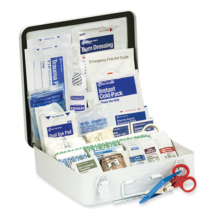 ANSI 2021 Type III First Aid Kit for 50 People, 184 Pieces, Metal Case