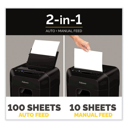 AutoMax 100MA Micro-Cut Shredder, 100 Auto/ 10 Manual Sheet Capacity