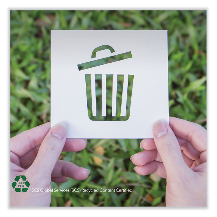 Eco Blend Max Can Liners, 60 gal, 0.8 mil, 38" x 58", Clear, 20 Bags/Roll, 5 Rolls/Carton