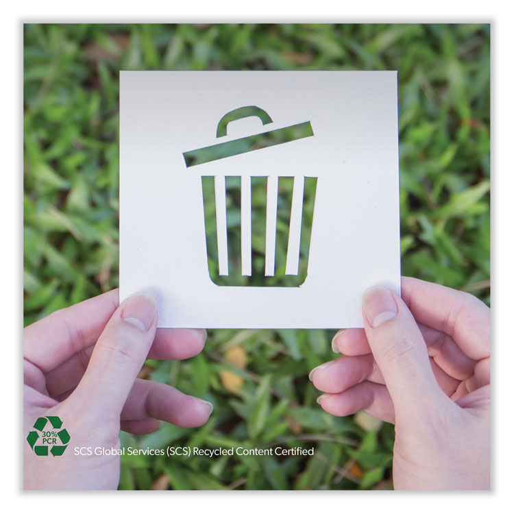 Eco Blend Max Can Liners, 45 gal, 0.8 mil, 40" x 46", Clear, 25 Bags/Roll, 6 Rolls/Carton